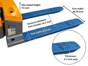Pallet Truck Dimension Fork Width