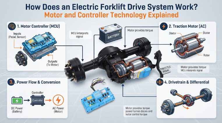 How Does an Electric Forklift Drive System Work?