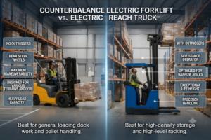 Counterbalance Electric Forklift vs Electric Reach Truck