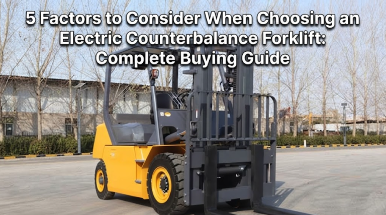 5 Factors to Consider When Choosing an Electric Counterbalance Forklift: Complete Buying Guide