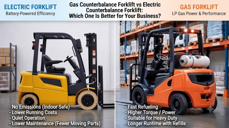 Gas Counterbalance Forklift vs Electric Counterbalance Forklift: Which One Is Better for Your Business?